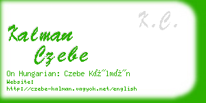 kalman czebe business card